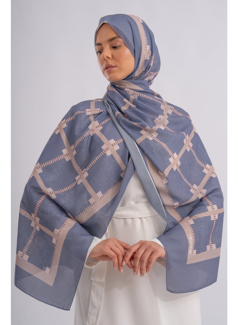 Alamki Women Hijab Stone matrx Printed Chiffon - Image 1